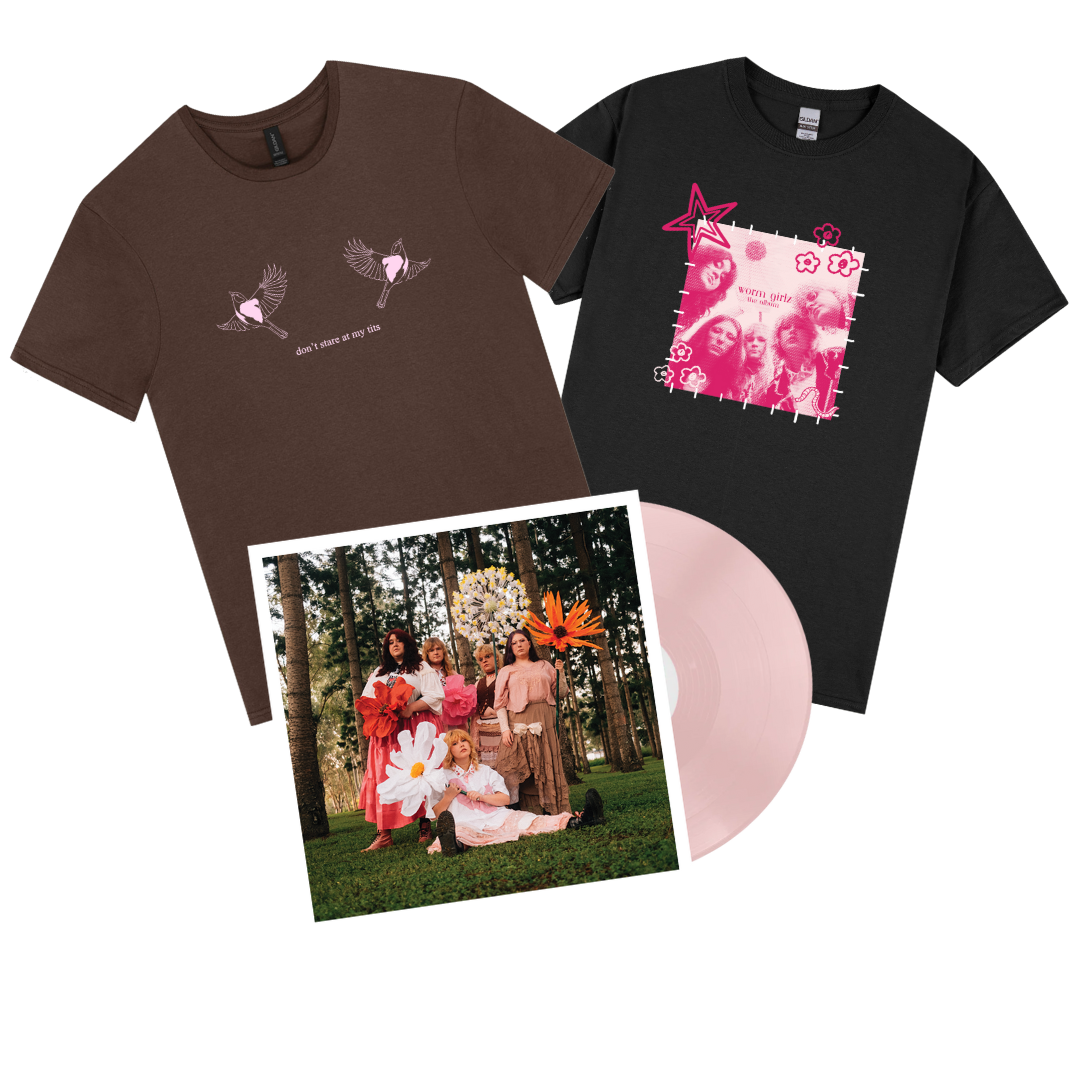 Worm Girlz LP Pink Vinyl & Worm Girlz The Album T-shirt & Worm Girlz Don't T-shirt **PRE-ORDER**