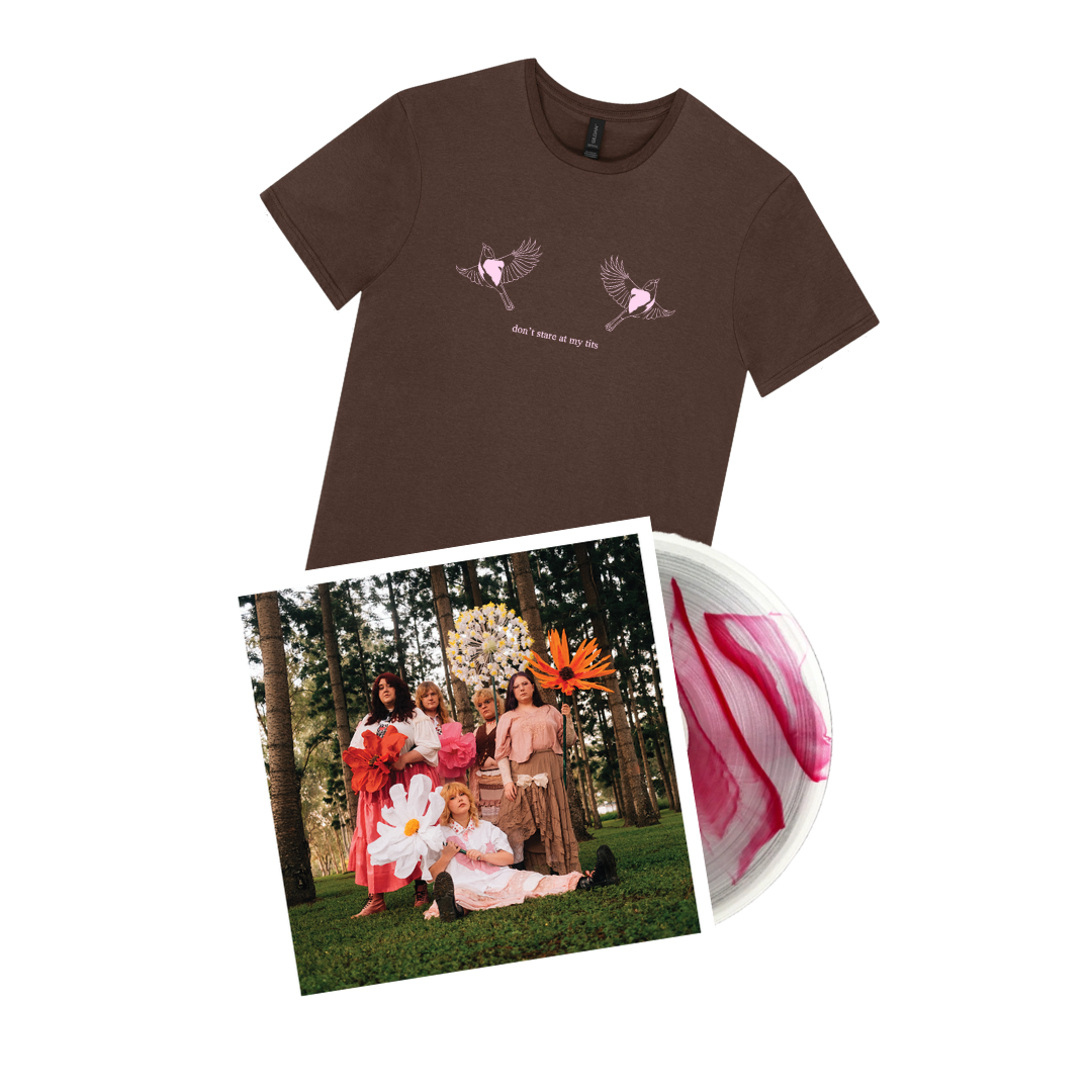Worm Girlz LP Clear Vinyl with Red and Pink Flash & Worm Girlz Don't T-shirt **PRE-ORDER**